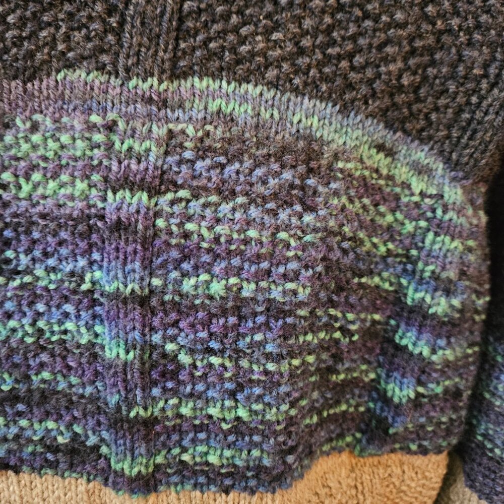 Womens Hand Knit Sweater Size Large Google Says David Lam - Picture 4 of 6